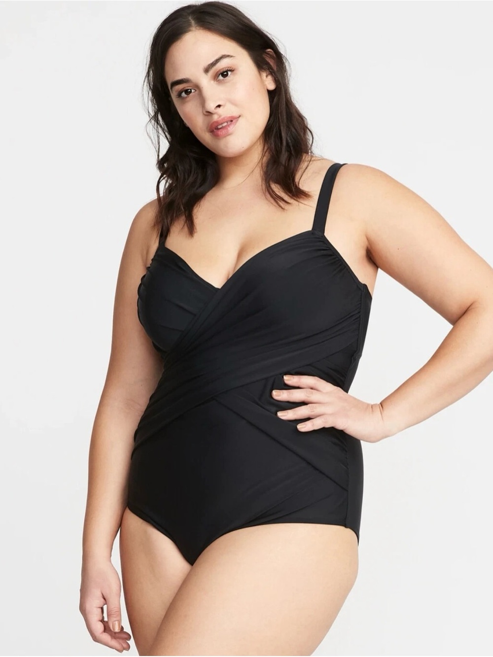 NWT Old Navy Wrap-Front Secret-Smooth Underwire Plus-Size Swimsuit Size 4X Plus - Picture 3 of 13